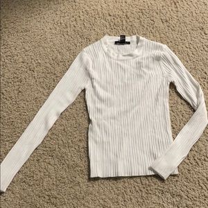 Ribbed White Long sleeve